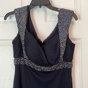 Joanne Chen Greek Goddess Gown in Navy with empire waist in 8.